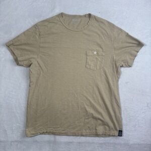 Todd Snyder Homespun Jersey Yellow Short Sleeve Pocket Shirt Men's XL